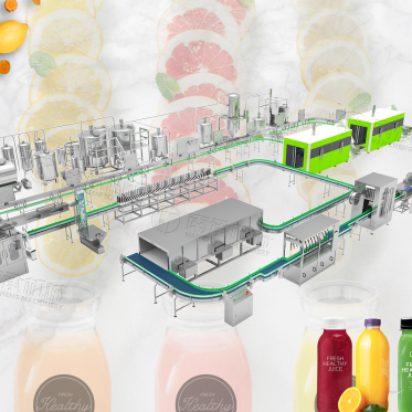 Bottled juice production line photo