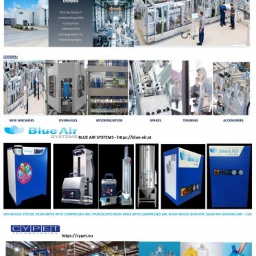 Blow Molding Machines, Cooling, Mold Dehumidifying, Resin Drying Solutions and CYPET ISBM Machines. photo