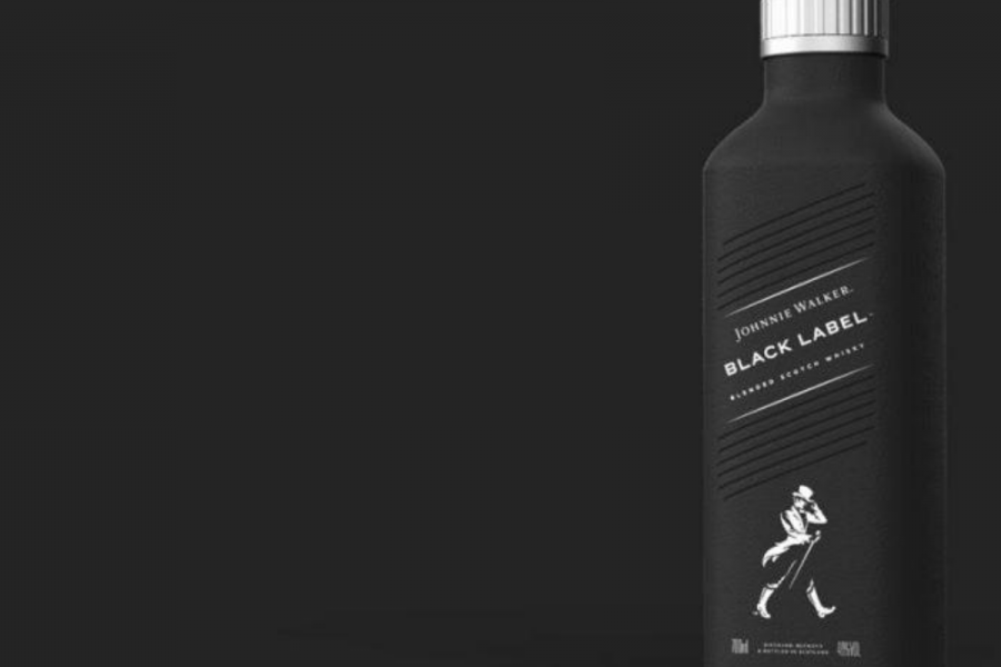 Diageo unveils 100% plastic free paper-based spirits bottle to debut with Johnnie Walker image